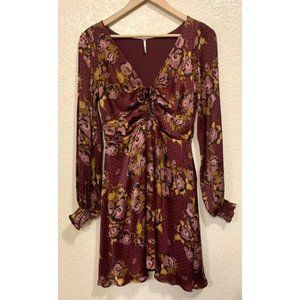 Free People Satin Floral Dress